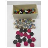 VINTAGE MARBLES & CHECKERS