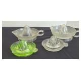 (4) GLASS JUICERS