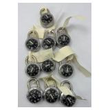 (10) COMBINATION LOCKS W/ COMBOS