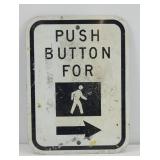 STREET CROSSING METAL SIGN