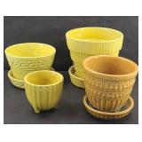 (4) McCOY PLANTERS, SOME HAVE CHIPS