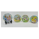 (4) SMALL EASTER BUNNY PLATES