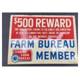 METAL KANSAS FARM BUREAU MEMBER SIGN