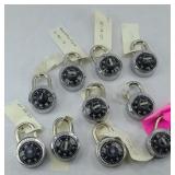 (10) COMBINATION LOCKS W/ COMBOS