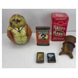 VINTAGE LIGHTER, ADVERTISING TINS & MORE