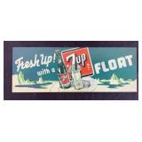 7 UP SODA ADVERTISING METAL SIGN