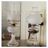 (2) OIL STYLE LAMPS ELECTRIFIED