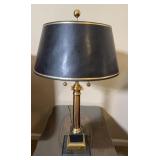 LAMP W/ BRASS ACCENTS (HEAVY)