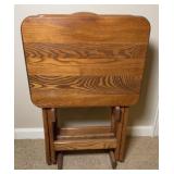 (3) OAK TV TRAYS