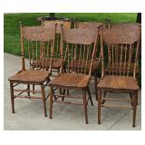 (6) ANTIQUE CHAIRS FROM LODGE IN FRANKFORT