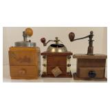 (3) SMALL COFFEE GRINDERS