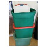 (3) TOTES W/ LIDS