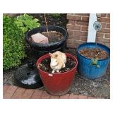(3) COMPOSITE PLANTERS