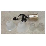GLASS LAMP SHADES & LAMP