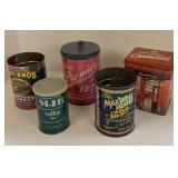 VINTAGE COFFEE CANS