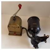 (2) ANTIQUE COFFEE GRINDERS