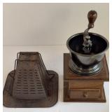 ANTIQUE TOASTER & VINTAGE COFFEE GRINDER