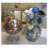 (2) DECORATIVE DISPLAY VESSELS