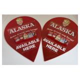 (2) ALASKA MILK ADVERTISING SIGNS