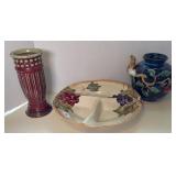 VASE DIVIDED SERVING & PEDESTAL