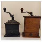 (2) ANTIQUE COFFEE GRINDERS
