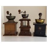 (3) COFFEE GRINDERS