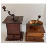 (2) ANTIQUE COFFEE GRINDERS