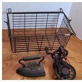 ANTIQUE APPLE PEELER & IRON