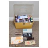SEWING BASKET W/ NOTIONS