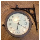 SETH THOMAS DOUBLE SIDED STATION CLOCK