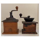 (2) ANTIQUE COFFEE GRINDERS