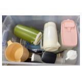 PLASTIC STORAGE CONTAINERS W/ TOTE