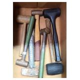 BOX OF HAMMERS & MALLETS