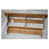 (2) OAK SHELVES