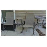(2) ROCKING CHAIRS W/ (2) TABLES
