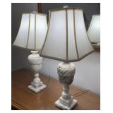 (2) MARBLE LAMPS