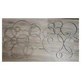 PAIR OF METAL ART DECO WALL ART