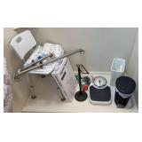 SHOWER CHAIR, ASSIST BARS, SCALES