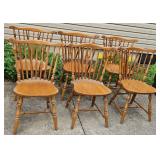 (6) WINDSOR DINING CHAIRS