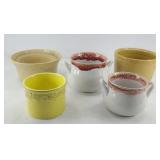 SALT CROCK & SMALL PLANTERS