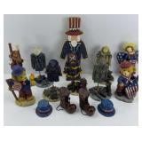 AMERICAN HEROS & OTHER PATRIOTIC FIGURINES