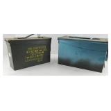 (2) AMMO BOXES METAL