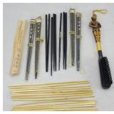 VINTAGE BRUSH, CHOPSTICKS & MORE