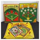 (3) VINTAGE GAMES, FOR MAGNETIC DARTS