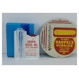 HARPEL SEEDS WOOD  & METAL THERMOMETERS