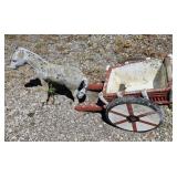 CONCRETE DONKEY W/ WAGON