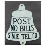 SOUTHERN BELL TELEPHONE ENAMEL SIGN