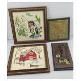 (2) NEEDLEPOINT ARTWORK & MORE