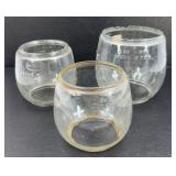 (3) DIETZ GLASS GLOBES