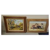 BOUILLET FARM OIL ON CANVAS & REMINGTON PRINT